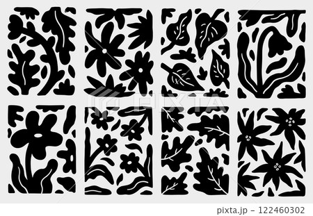 Set of black silhouette designs 122460302