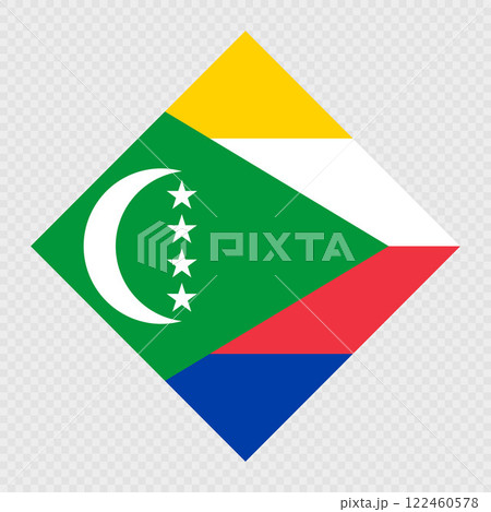 Comoros rhombus flag. Vector illustration. 122460578