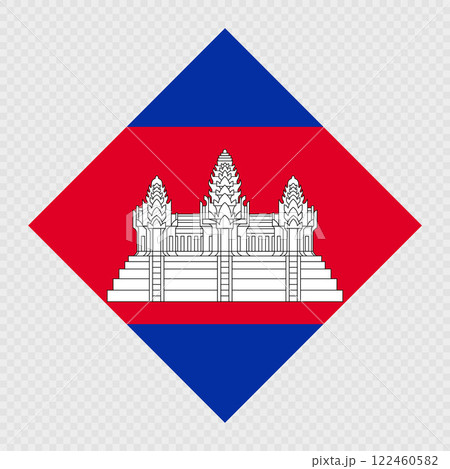 Cambodia rhombus flag. Vector illustration. 122460582