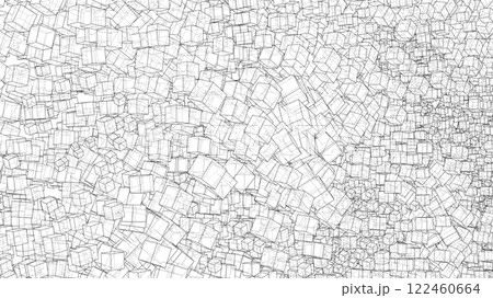 Wireframe Boxes. Sketch style 122460664