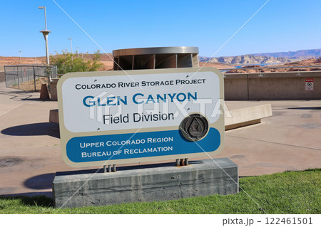 グレンキャニオンダム　グレンキャニオンダム　名板　アメリカ　アリゾナ州アメリカ　アリゾナ州 122461501