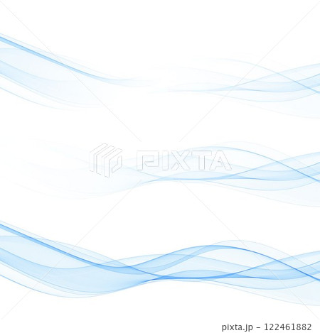 Set of blue abstract colored waves. Eps 10 122461882