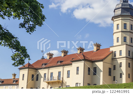 Nesvizh, Belarus - 08.08.2024 - Shot of the well know architectural landmark , Radzwill castle. 122461991