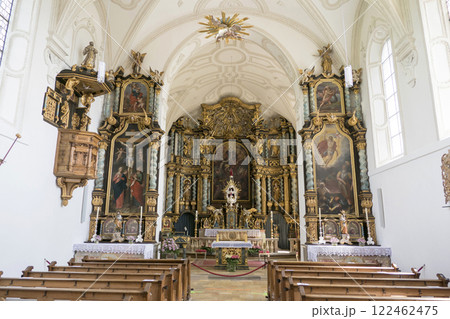Pilgrimage church Hohenpeissenberg, Munich Way of St. James, Bavaria, Germany 122462475