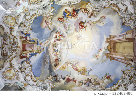 Pilgrimage church Wieskirche, Munich Way of St. James, Bavaria, Germany 122462490