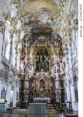 Pilgrimage church Wieskirche, Munich Way of St. James, Bavaria, Germany 122462495