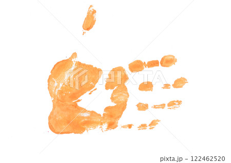 Imprint of a man's right palm. 122462520