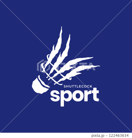 shuttlecock sport badminton feather rough style logo design vector icon illustration shuttlecock sport badminton feather rough style logo design vector icon illustration 122463634