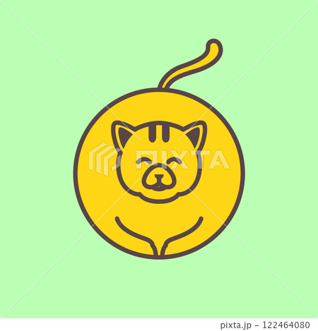 cat pets fat circle mascot cartoon cute smile happy logo vector icon illustration cat pets fat circle mascot cartoon cute smile happy logo vector icon illustration 122464080