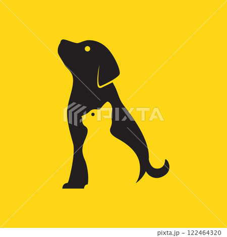 dog and cat pets modern minimal simple mascot logo vector icon illustration dog and cat pets modern minimal simple mascot logo vector icon illustration 122464320