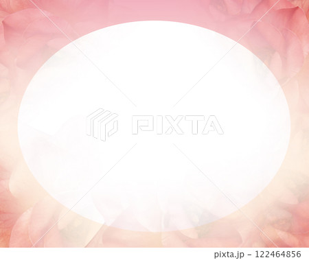 white center oval frame and blur pink rose background, pattern, texture, nature, card, fashion, copy space 122464856