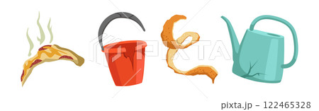 Different Garbage and Waste Type Object Vector Set 122465328