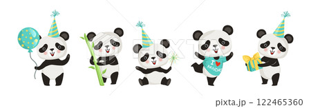 Cute Panda Character Engaged in Different Activity Vector Set Cute Panda Character Engaged in Different Activity Vector Set 122465360