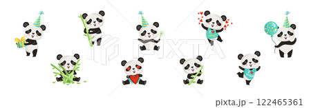 Cute Panda Character Engaged in Different Activity Vector Set Cute Panda Character Engaged in Different Activity Vector Set 122465361