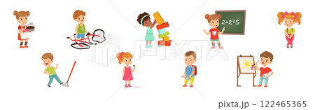 Little Children Character Failure and Mistake Vector Set 122465365