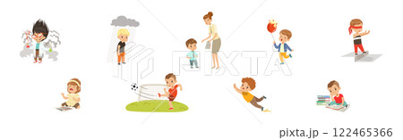 Little Children Character Failure and Mistake Vector Set 122465366