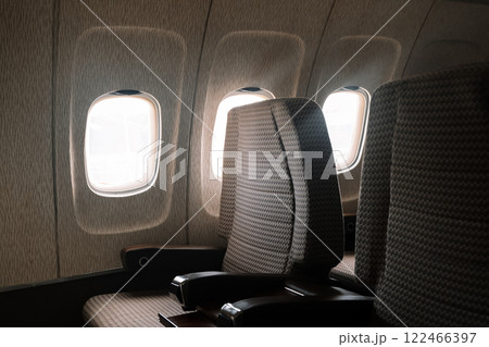 Airplane window seats. Flight, travel concept Airplane window seats. Flight, travel concept 122466397