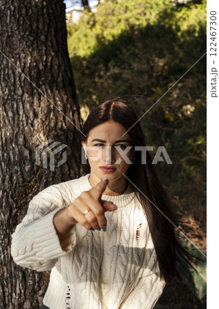 young pretty brunette woman on sea coast, lifestyle people concept young pretty brunette woman on sea coast, lifestyle people concept 122467300