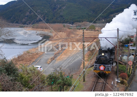 特別装飾を纏ってのんびりと走る大井川鉄道C10形蒸気機関車(旧ラサ工業仕様)_2025/1/12撮影 122467692
