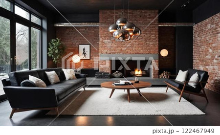 モダンデザイン、ミニマムデザイン、リビングルーム モダンデザイン、ミニマムデザイン、リビングルーム 122467949