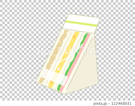 便利商店出售的包裝三明治插圖 122468031