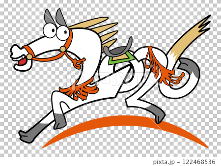 2026の形の馬-馬具付き 2026の形の馬-馬具付き 122468536