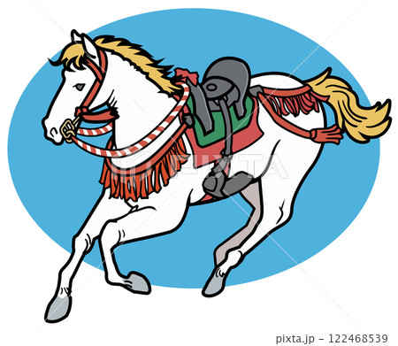 疾走する日本白馬 疾走する日本白馬 122468539