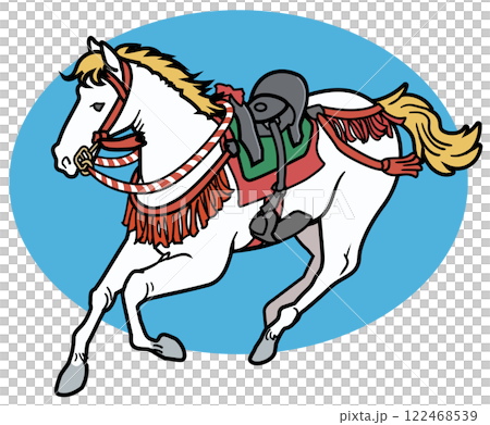 疾走する日本白馬 疾走する日本白馬 122468539