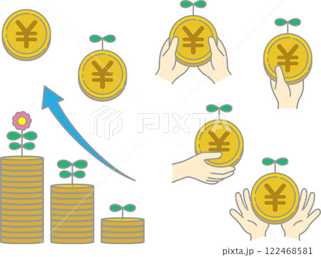 資産運用イメージアイコン 資産運用イメージアイコン 122468581