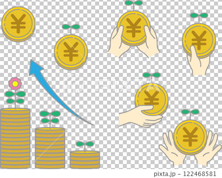 資産運用イメージアイコン 資産運用イメージアイコン 122468581