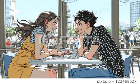 口論している若いカップル（夫婦）