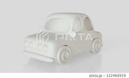 The White Car for transport or services concept 3d Rendering. The White Car for transport or services concept 3d Rendering. 122468919