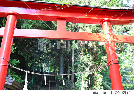 山中にひっそりと鎮座する子持神社 鳥居 渋川市 山中にひっそりと鎮座する子持神社 鳥居 渋川市 122468954