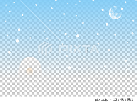 雪と月とかまくら(雪少なめ) 122468963