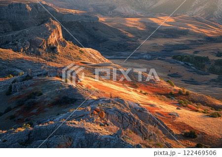 Sunset Over Rocky Mountain Landscape 122469506