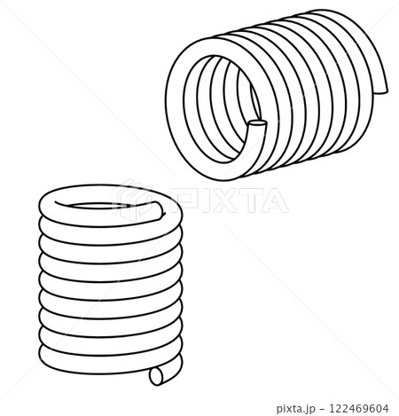 バネの線画 122469604