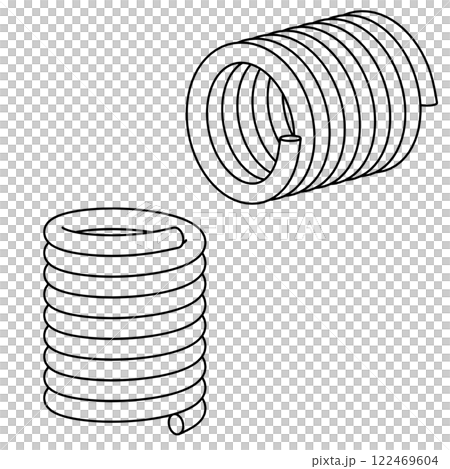 バネの線画 122469604