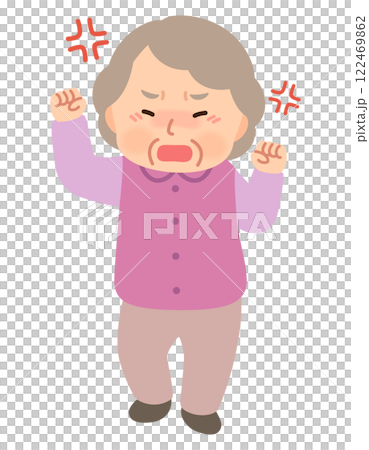 老年婦女面部姿勢高級老人已故老人 122469862