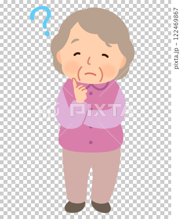 Elderly woman, facial expression pose, senior, elderly, late elderly Elderly woman, facial expression pose, senior, elderly, late elderly 122469867