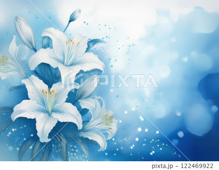 ユリの花のアレンジメント	 122469922