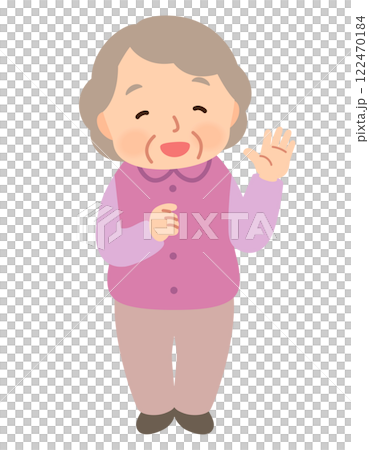 Elderly woman, facial expression pose, senior, elderly, late elderly Elderly woman, facial expression pose, senior, elderly, late elderly 122470184