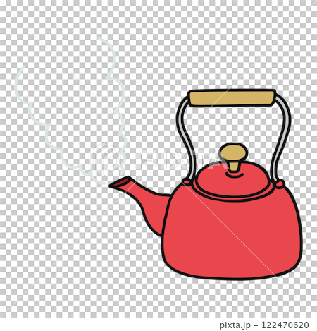 蒸発　やかん　気体　熱湯 122470620