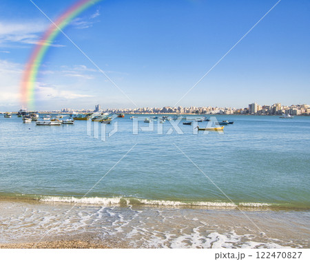 アレキサンドリアの海岸の美しい景観 122470827