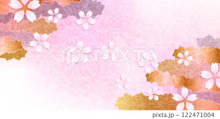 和柄　桜　春　背景 122471004