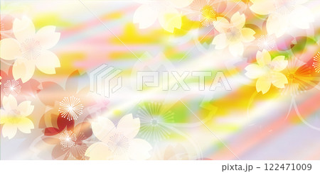 和柄　桜　春　背景 122471009