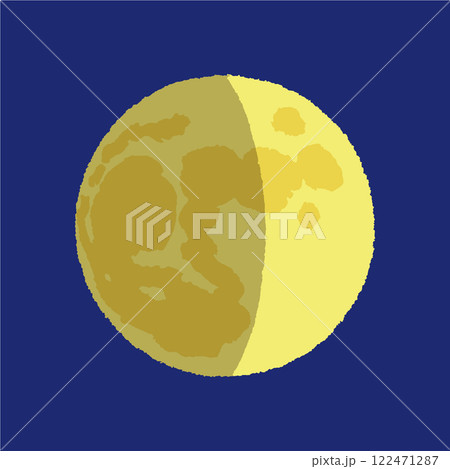 アナログ手描き風の月 アナログ手描き風の月 122471287
