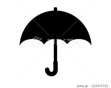 傘のシルエットアイコン（雨マーク） 122471722