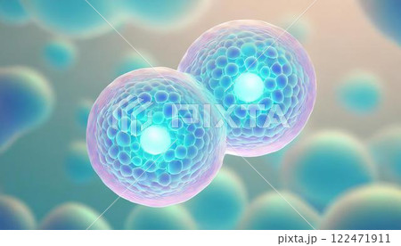 体内の幹細胞が自己複製して増殖したイメージの3Dイラスト 医療系素材 体内の幹細胞が自己複製して増殖したイメージの3Dイラスト 医療系素材 122471911
