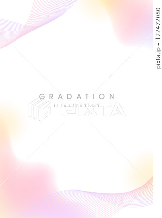 曲線とグラデーションの背景_ピンク_3 122472080