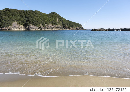 野生の猿が生息する日南海岸の幸島 野生の猿が生息する日南海岸の幸島 122472122